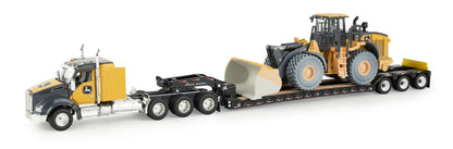 Kenworth Prime mover with Low Loader and John Deere  904 Wheel Loader - 1/50